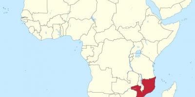 Mozambik Afrika haritası 