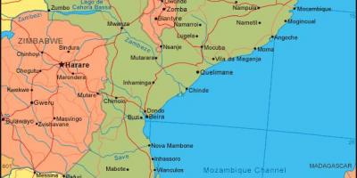 Mozambik sahil şeridi haritası 